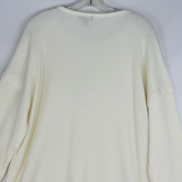 Ninety Clothing Co XL Ivory Knit Sweater Relaxed With Button Accents - Picture 9 of 16